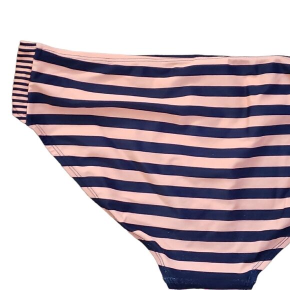Beach Bump by Motherhood Maternity Navy Stripe Bikini Bottom Size Large - Picture 2 of 11
